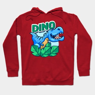 Cute Blue Little Dino Hoodie